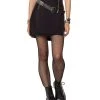 Spirit Halloween Pleather Zipper Skirt