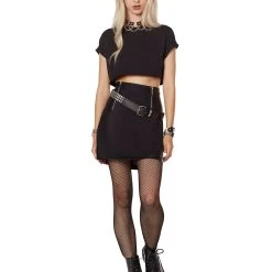 Spirit Halloween Pleather Zipper Skirt -Cheap Trick Or Treat Hub Store 07603327 c