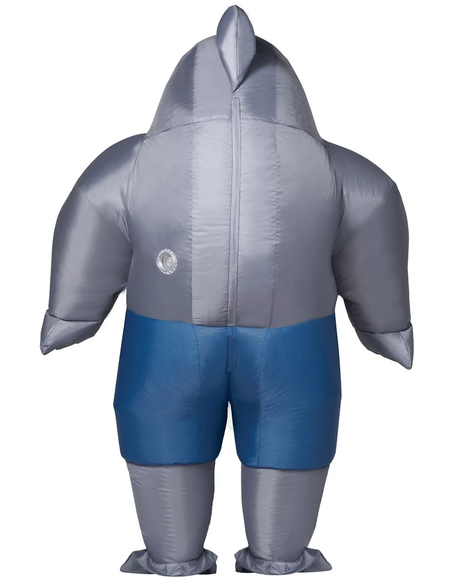 Spirit Halloween Adult King Shark Inflatable Costume - The Suicide Squad 2 Spirit Halloween Adult King Shark Inflatable Costume - The Suicide Squad - Image 2