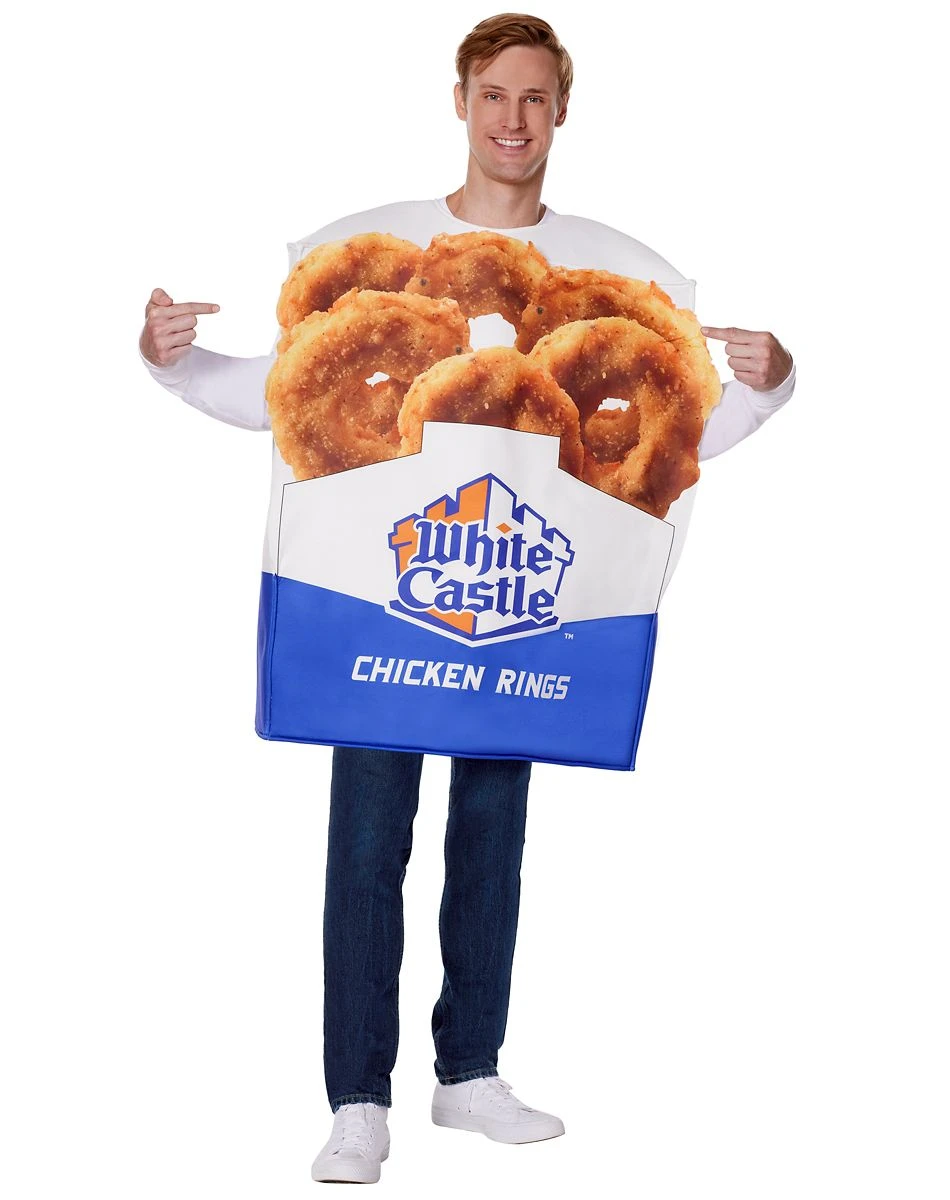 Spirit Halloween Adult Chicken Rings Costume - White Castle 2 Spirit Halloween Adult Chicken Rings Costume - White Castle - Image 2