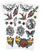 Spirit Halloween Butterfly and Skull Sleeve Temporary Tattoos