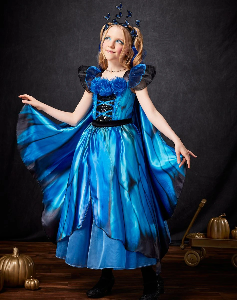Spirit Halloween Kids Blue Butterfly Dress Costume - The Signature Collection 1 Spirit Halloween Kids Blue Butterfly Dress Costume - The Signature Collection