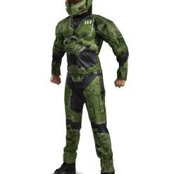 Spirit Halloween Kids Master Chief Muscle Costume - Halo Infinite -Cheap Trick Or Treat Hub Store 07653280 c